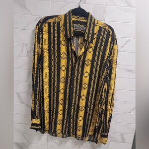 🔱🏛️ Vintage Versace Classic V2 Gold Chain Shirt | Early 1990s | Men’s Medium 🏛️🔱